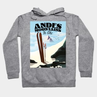 Andes Mountains Ski poster Hoodie